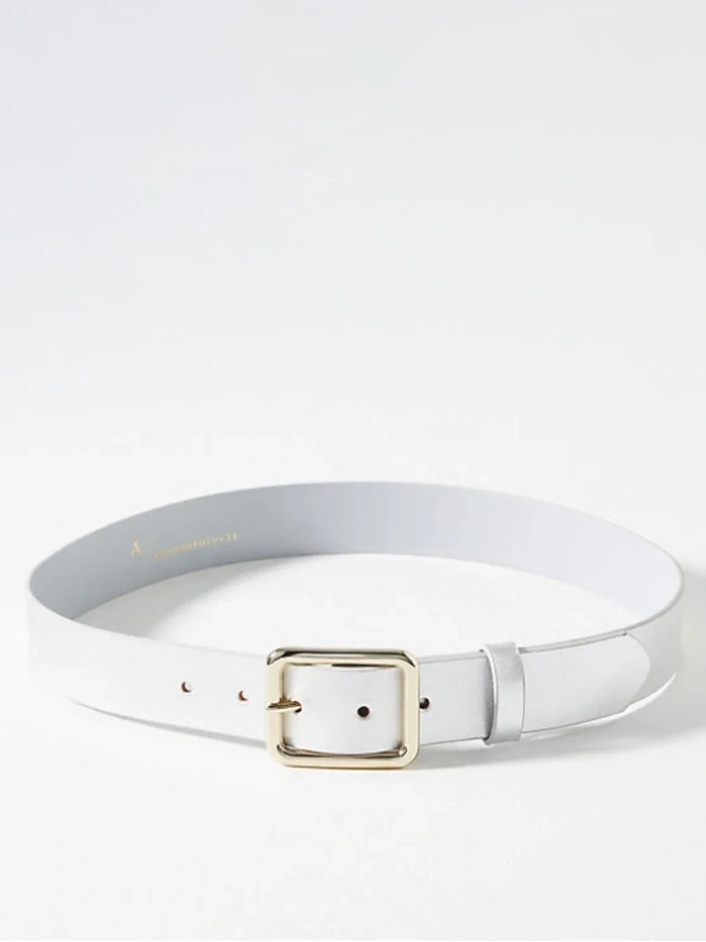 Anthropologie Emerson Silver Leather Belt NWT